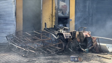 Kayseri'de sünger atölyesinde yangın
