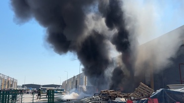 Kayseri'de sünger atölyesinde yangın