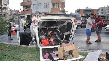 Silifke'de Tır-Otomobil Kazası