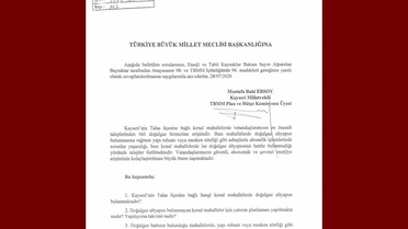 MHP'den Talas'a Doğalgaz Soru Önergesi