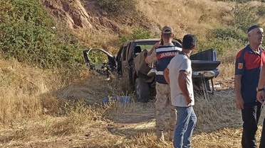 Palu'da Kamyonet Şarampole Yuvarlandı: 2 Yaralı