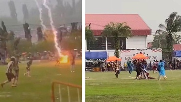 Tayland'da maç sırasında sahaya yıldırım düştü: 1 ölü, 9 yaralı