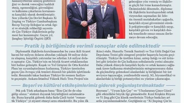 Çin-Türkiye 55. Yıl: Stratejik İşbirliği Vurgusu