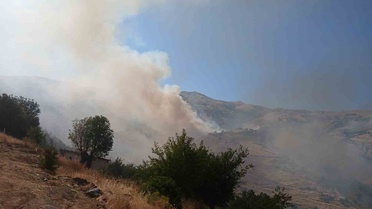 Pütürge’deki arazi yangınına müdahale sürüyor