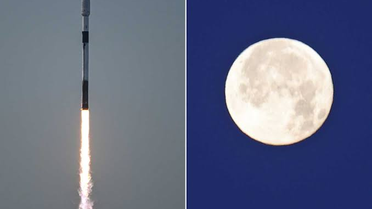 Falcon 9 Roketi Ay'a Çarptı
