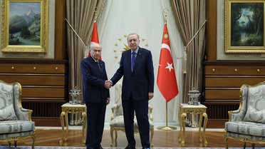 Erdoğan, Bahçeli'yi Külliyede kabul etti