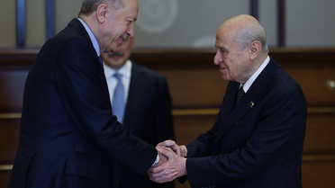 Erdoğan ve Bahçeli Cumhurbaşkanlığı'nda Görüştü