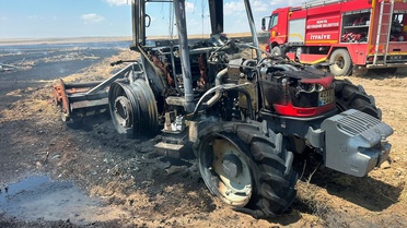 Kulu'da Traktörde Yangın