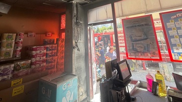 Bafra'da Market Yangını