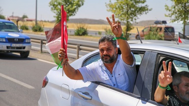 Filistin Konvoyu Diyarbakır'a Ulaştı