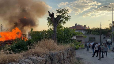 Güzelyurt'ta Tarihi Evde Yangın Paniği