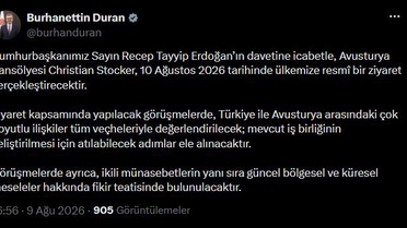 Avusturya Şansölyesi Türkiye'ye Geliyor