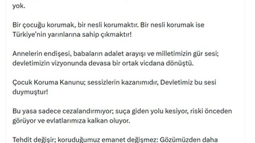Bakan Çiftçi: Çocuk Koruma Kanunu suç zincirinin ilk halkasını kıracak