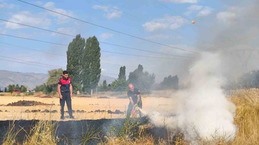 Erzincan'da Arazi Yangını Kontrol Altında
