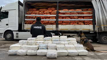 Haymana'da soğan yüklü tırda 150 kilo metamfetamin bulundu