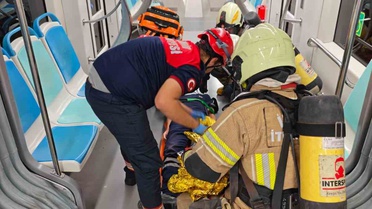 Konak Tramvayı’nda nefes kesen tatbikat