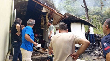 Trabzon’da odunluk yangın: 1 yaralı
