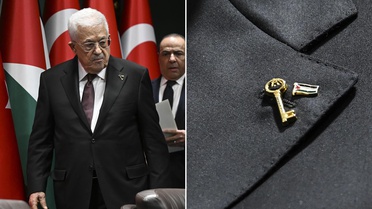 Abbas'ın yakasındaki anahtarın anlamı yürek burktu: Filistin'e dönüş umudunu simgeliyor