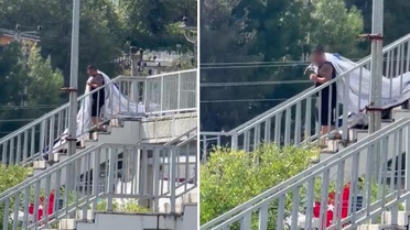 Cumhurbaşkanı Erdoğan'ın pankartını söken şüpheli tutuklandı
