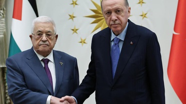Mahmud Abbas Ankara'da! Cumhurbaşkanı Erdoğan resmi törenle karşıladı