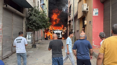 Çay içmeye giden ASKİ ekiplerinin vidanjörü yandı, mahalleli canını zor kurtardı
