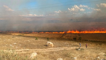 Mecitözü'nde anız yangını: 2 bin dekar zarar
