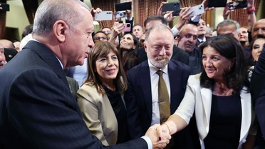 DEM Parti heyeti Erdoğan'la görüşmek için Külliye'de! Demirtaş dahil masada 5 konu var