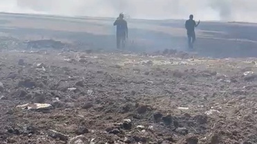 Zile'de Hasat Tarlasında Yangın Çıktı