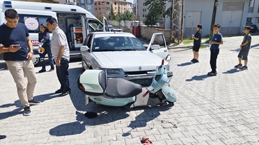 13 Yaşındaki Motosiklet Sürücüsü Yaralandı