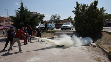 Hacılar Belediyesi'nde Afet Tatbikatı
