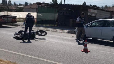 Ereğli'de Trafik Kazası: Motosiklet Sürücüsü Ağır Yaralandı