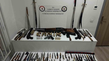 Samsun'da Silah ve Bıçak Operasyonu