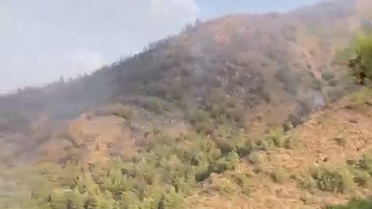 Marmaris'te yangınla mücadele sürüyor