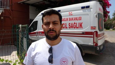 Paramedik, Yangını Kendi Aracıyla Söndürdü