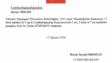 Prof. Dr. Emine Gümüşsoy ESOGÜ Rektörü Oldu