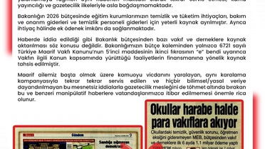 MEB'den Dezenformasyon Açıklaması