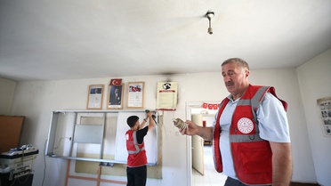 Muş'ta Okul Onarımına Mobil Destek
