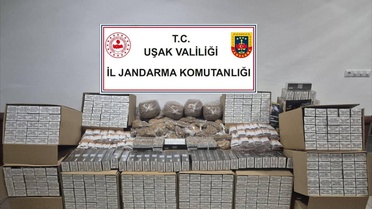 Uşak'ta Uyuşturucu ve Kaçak Tütün Operasyonu