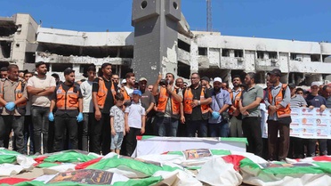 Gazze'de 50 kişilik cenaze töreni düzenlendi