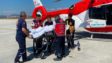 Kastamonu'da İnme Geçiren Hasta Helikopterle Ankara'ya Sevk Edildi