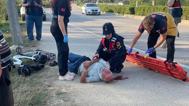 İnegöl'de Alkollü Bisiklet Kazası