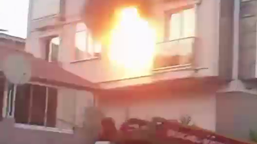 Darıca'daki Yangında Patlama Anı Kaydedildi