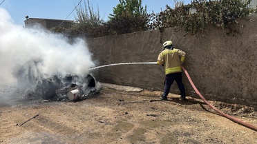 Nusaybin'de Otomobil Yangını