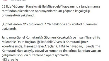 Göçmen Kaçakçılığı Operasyonunda 48 Yakalama