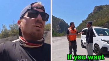 Türkiye turunda hiç beklemediği an! Yetkililer turisti durdurdu