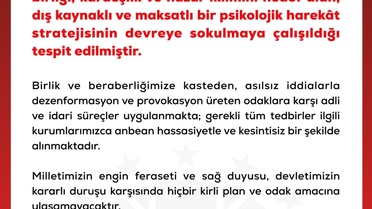 Dış Kaynaklı Psikolojik Harekata Dikkat!