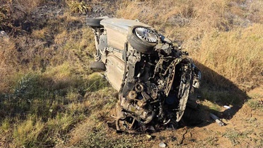 Salihli'de Takla Atan Otomobilde 2 Yaralı