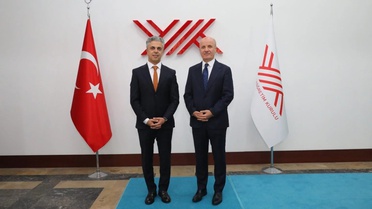 YÖK Başkanı Özvar, EBYÜ Rektörü Kuyrukluyıldız'ı Ziyaret Etti