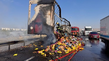 Kayseri'de Tırda Yangın: Cips Yükü Zarar Gördü