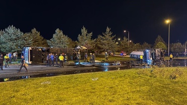 Kayseri'de Akaryakıt Tankeriyle Otobüs Çarpıştı: 39 Yaralı